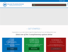 Tablet Screenshot of collegeplanningsource.com